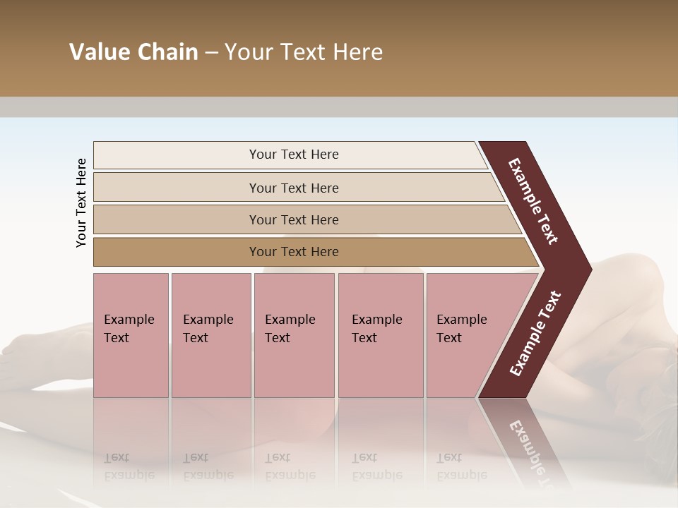 Cute Girl Laying Down In Beauty Pose With Naked Body PowerPoint Template