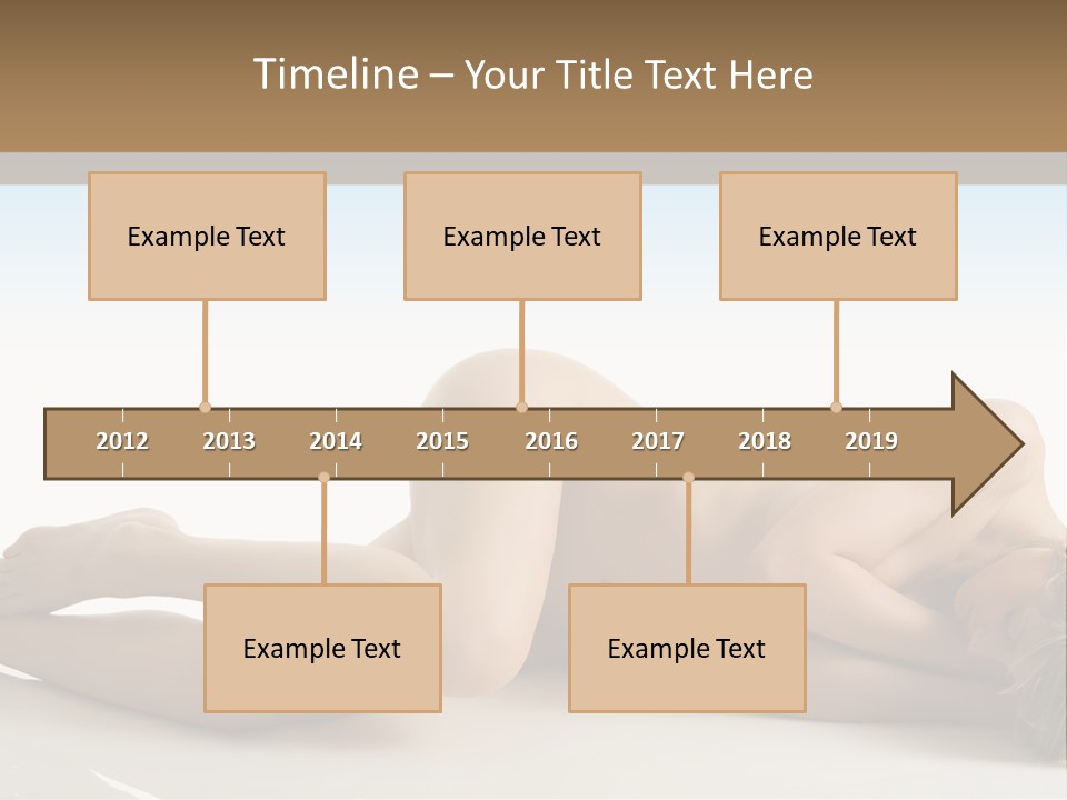 Cute Girl Laying Down In Beauty Pose With Naked Body PowerPoint Template