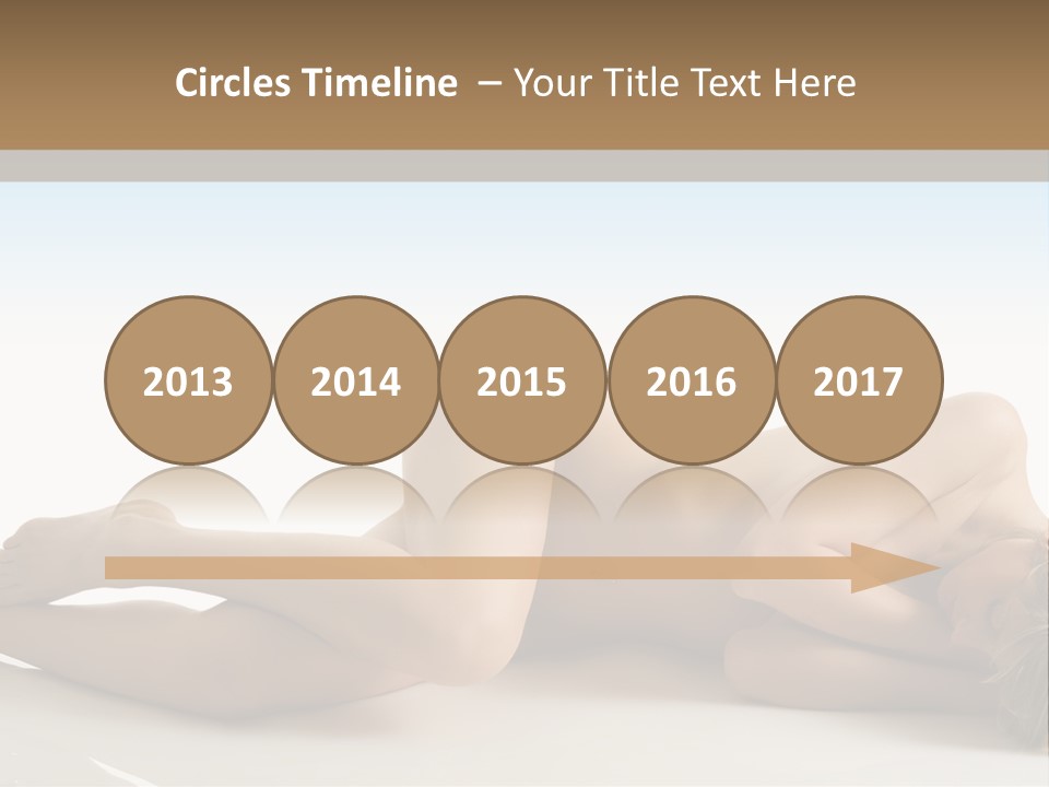 Cute Girl Laying Down In Beauty Pose With Naked Body PowerPoint Template