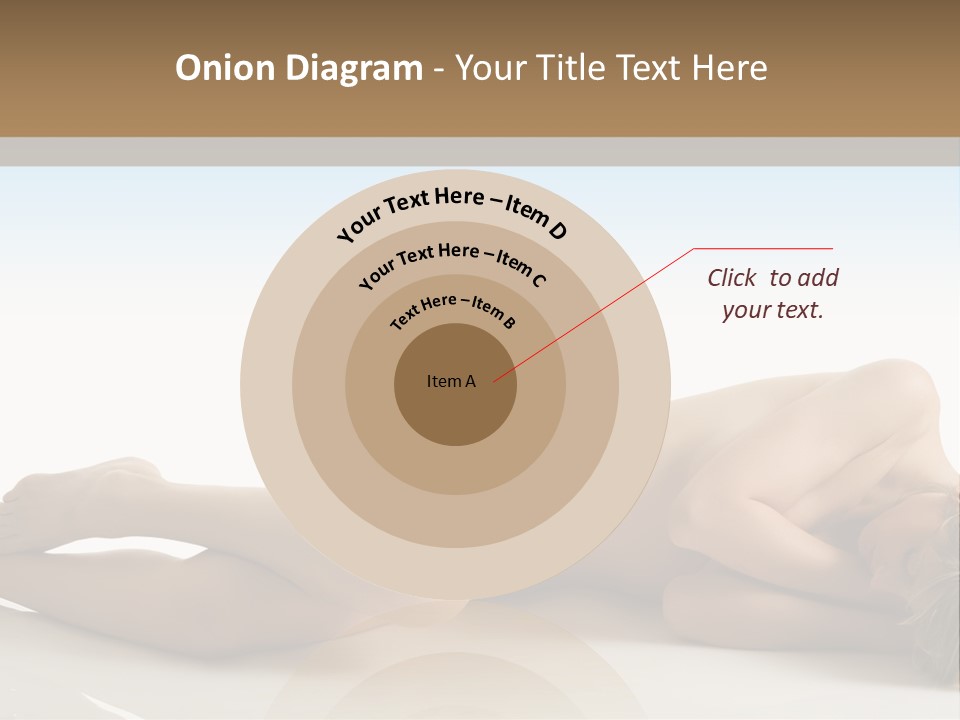 Cute Girl Laying Down In Beauty Pose With Naked Body PowerPoint Template