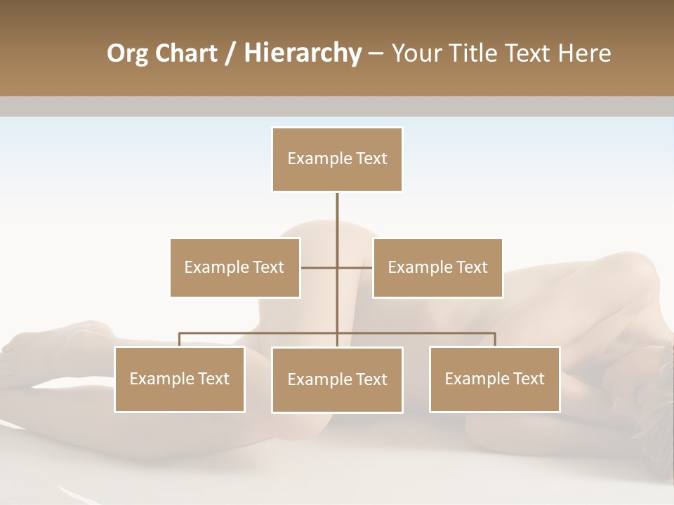 Cute Girl Laying Down In Beauty Pose With Naked Body PowerPoint Template