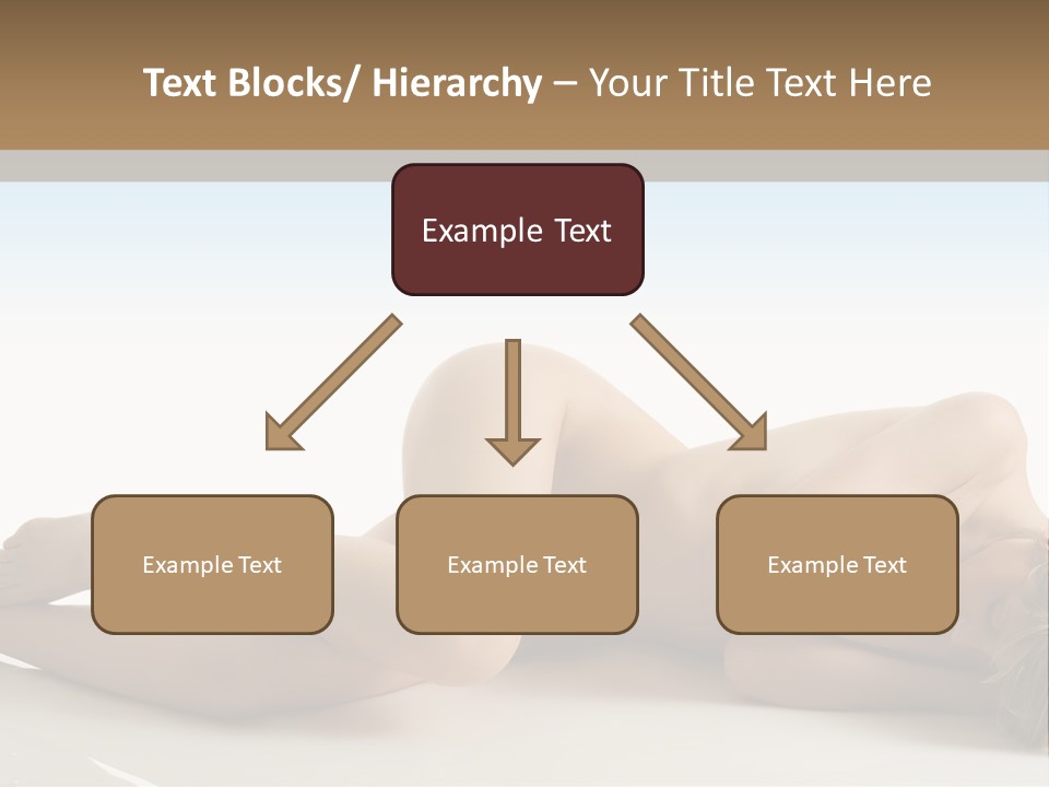 Cute Girl Laying Down In Beauty Pose With Naked Body PowerPoint Template