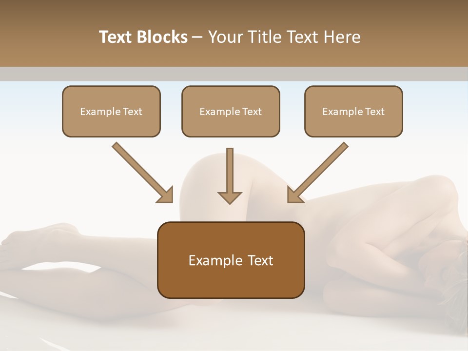 Cute Girl Laying Down In Beauty Pose With Naked Body PowerPoint Template