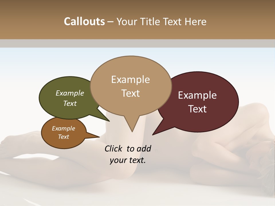 Cute Girl Laying Down In Beauty Pose With Naked Body PowerPoint Template