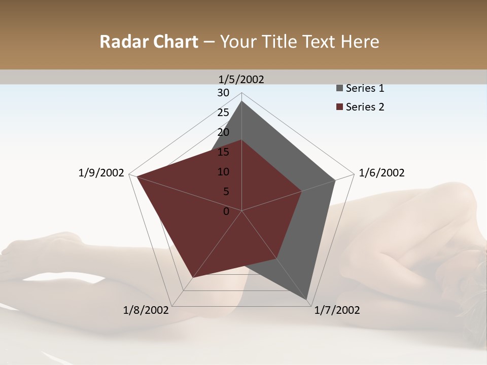 Cute Girl Laying Down In Beauty Pose With Naked Body PowerPoint Template