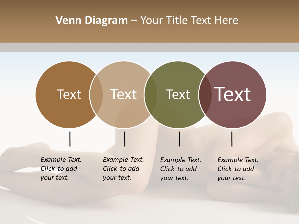 Cute Girl Laying Down In Beauty Pose With Naked Body PowerPoint Template