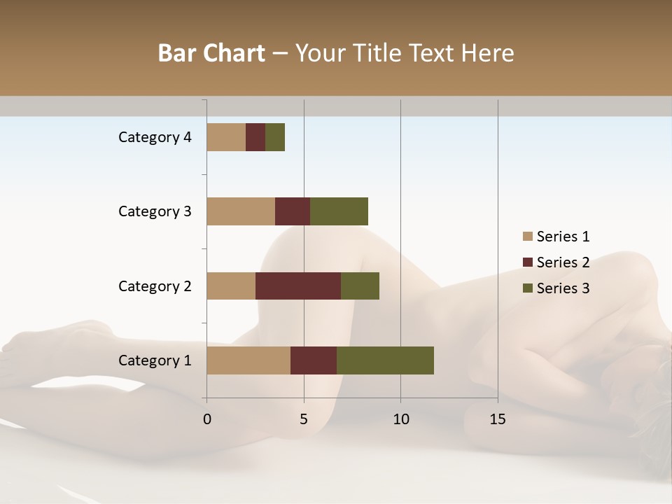 Cute Girl Laying Down In Beauty Pose With Naked Body PowerPoint Template