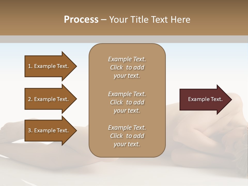 Cute Girl Laying Down In Beauty Pose With Naked Body PowerPoint Template