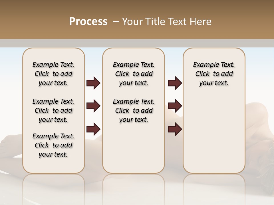 Cute Girl Laying Down In Beauty Pose With Naked Body PowerPoint Template