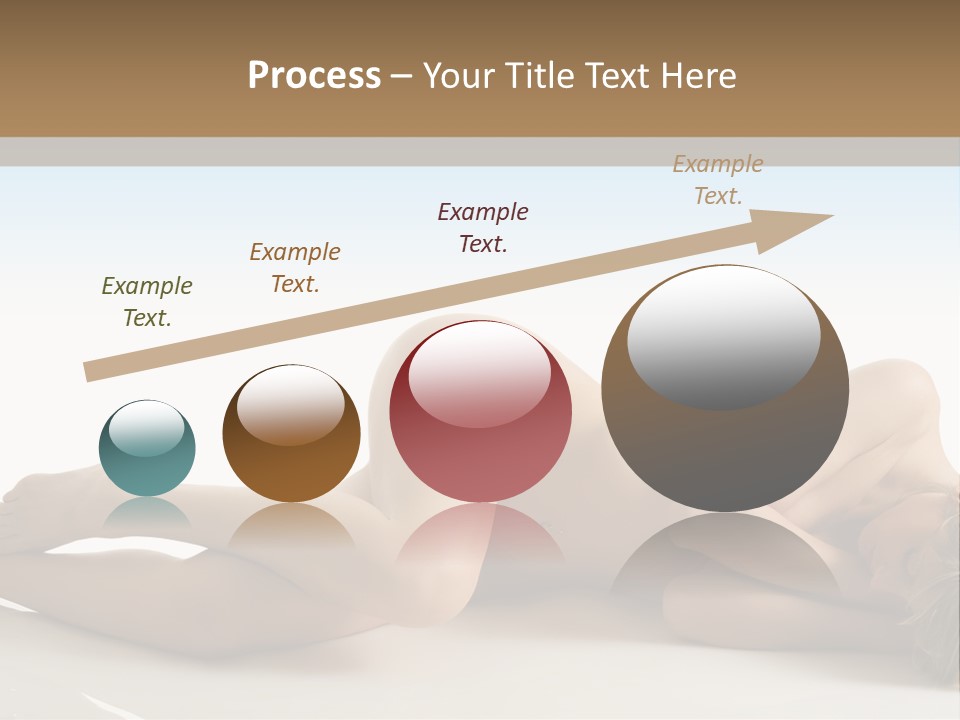 Cute Girl Laying Down In Beauty Pose With Naked Body PowerPoint Template