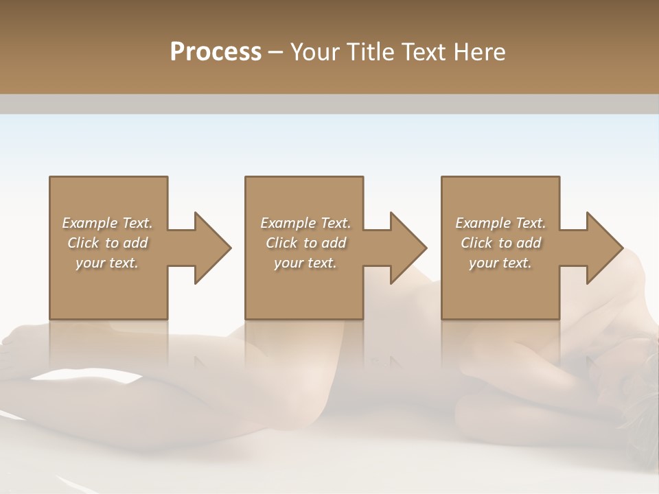 Cute Girl Laying Down In Beauty Pose With Naked Body PowerPoint Template