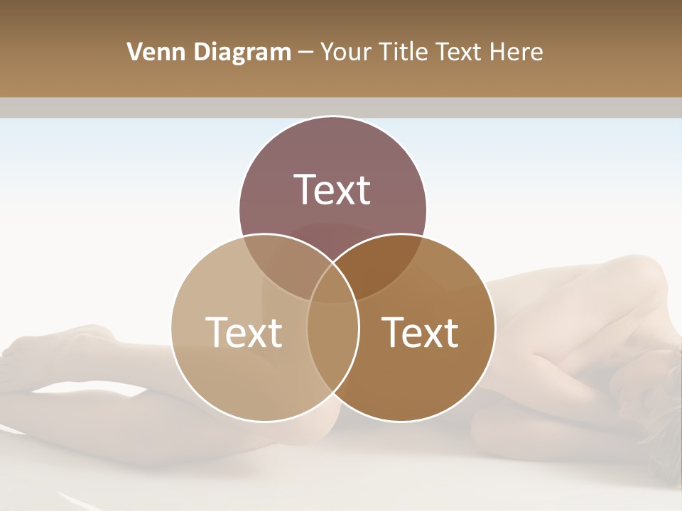 Cute Girl Laying Down In Beauty Pose With Naked Body PowerPoint Template