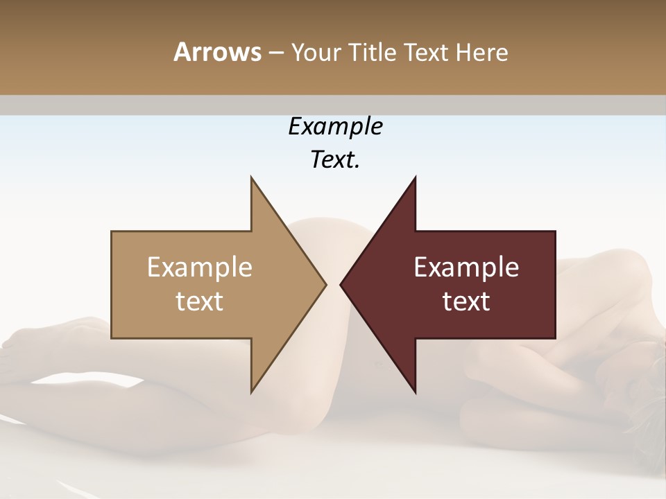 Cute Girl Laying Down In Beauty Pose With Naked Body PowerPoint Template