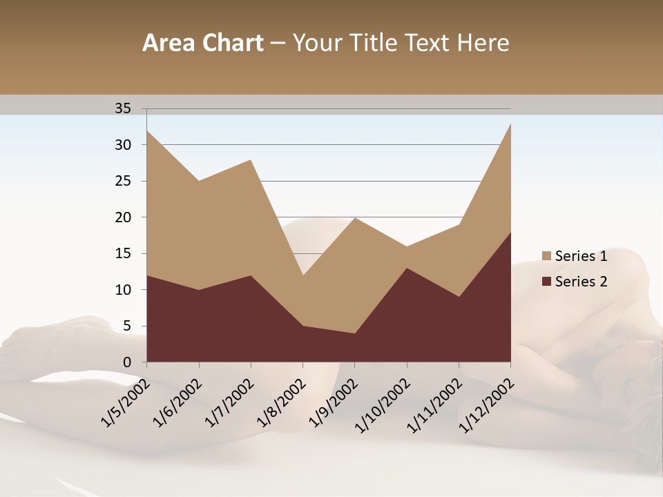 Cute Girl Laying Down In Beauty Pose With Naked Body PowerPoint Template