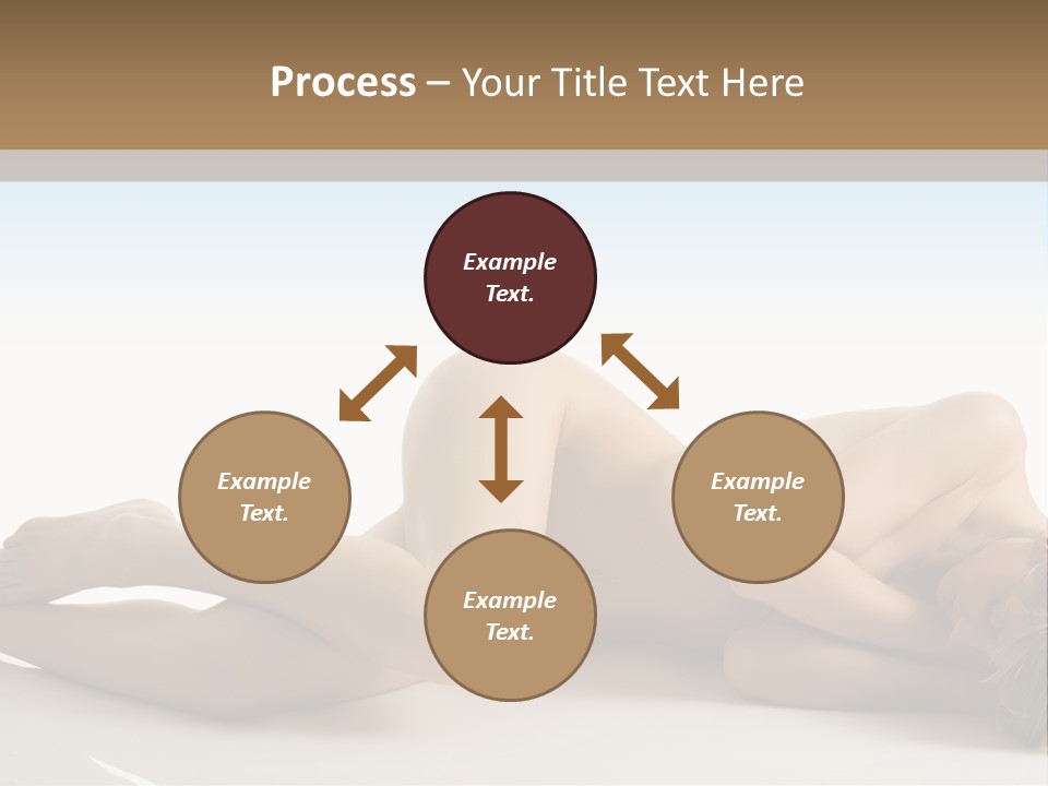 Cute Girl Laying Down In Beauty Pose With Naked Body PowerPoint Template