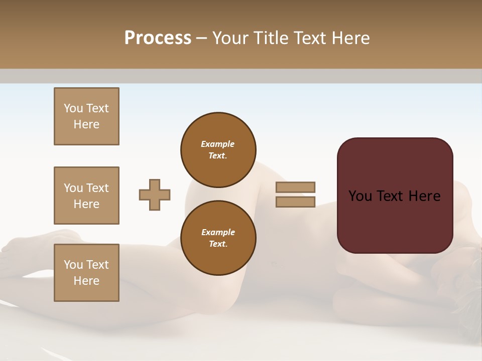 Cute Girl Laying Down In Beauty Pose With Naked Body PowerPoint Template