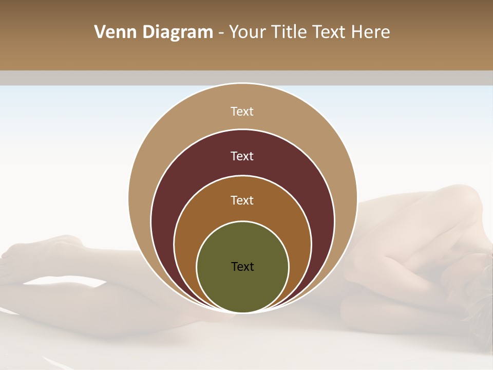 Cute Girl Laying Down In Beauty Pose With Naked Body PowerPoint Template