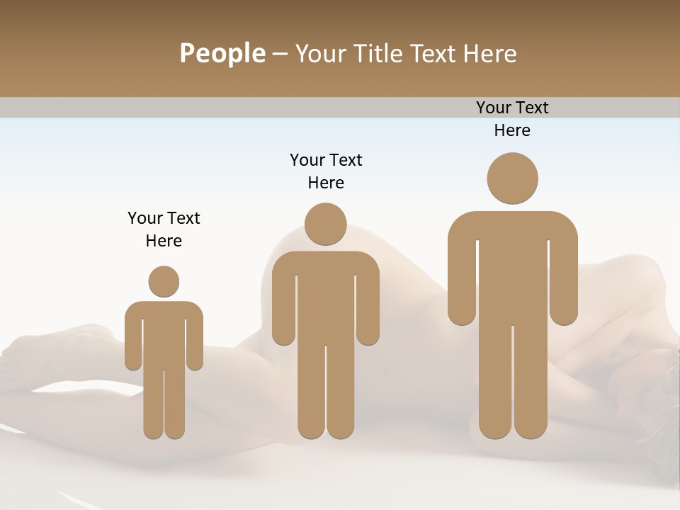 Cute Girl Laying Down In Beauty Pose With Naked Body PowerPoint Template