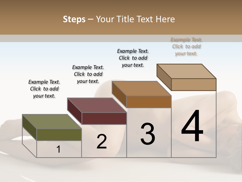 Cute Girl Laying Down In Beauty Pose With Naked Body PowerPoint Template