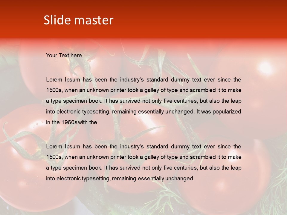 Tomato Branch Close Up PowerPoint Template