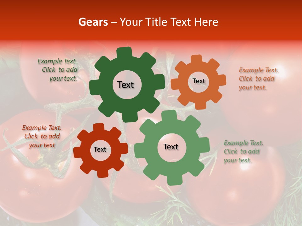 Tomato Branch Close Up PowerPoint Template
