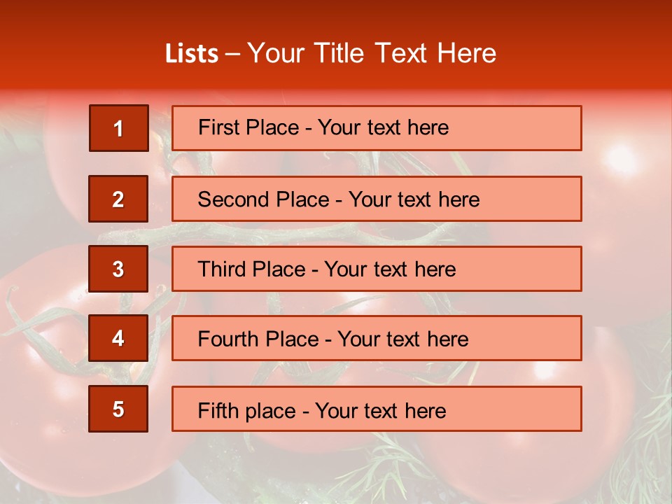 Tomato Branch Close Up PowerPoint Template