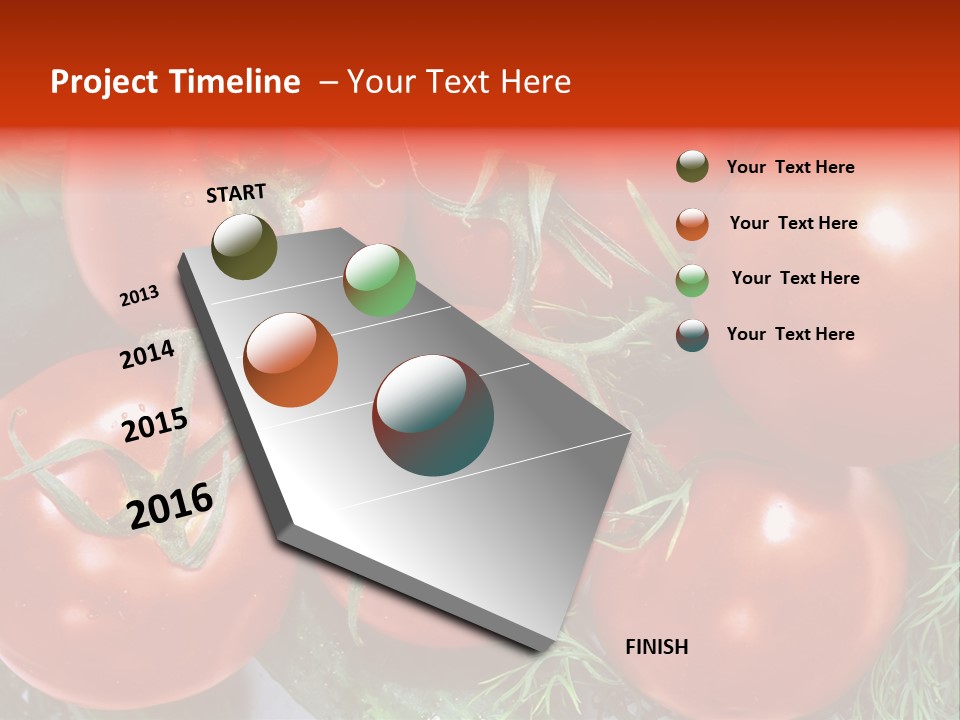Tomato Branch Close Up PowerPoint Template