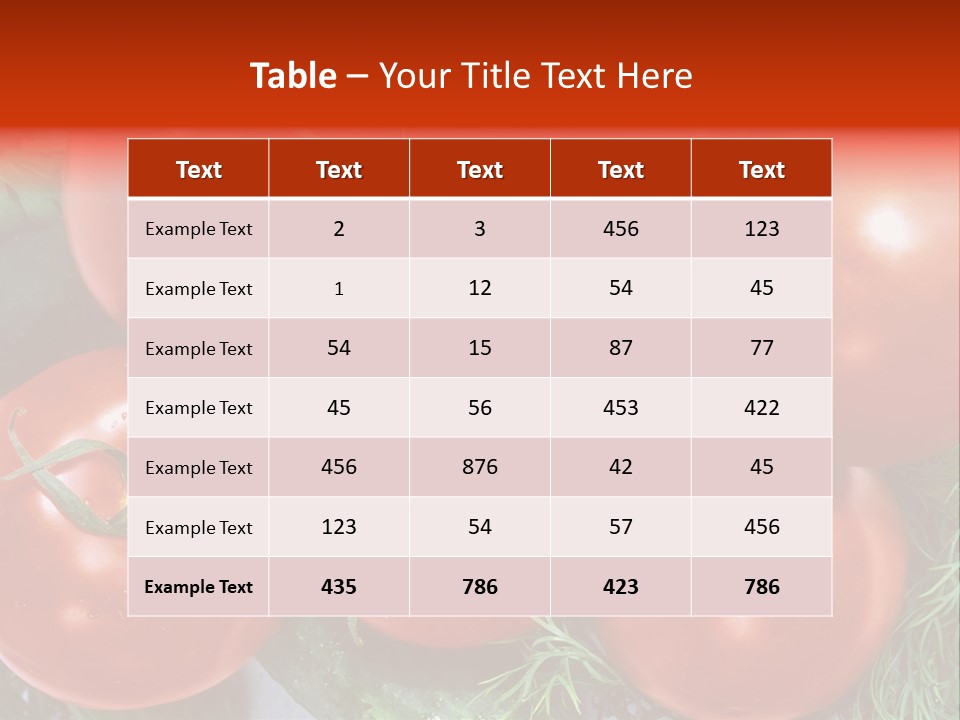 Tomato Branch Close Up PowerPoint Template