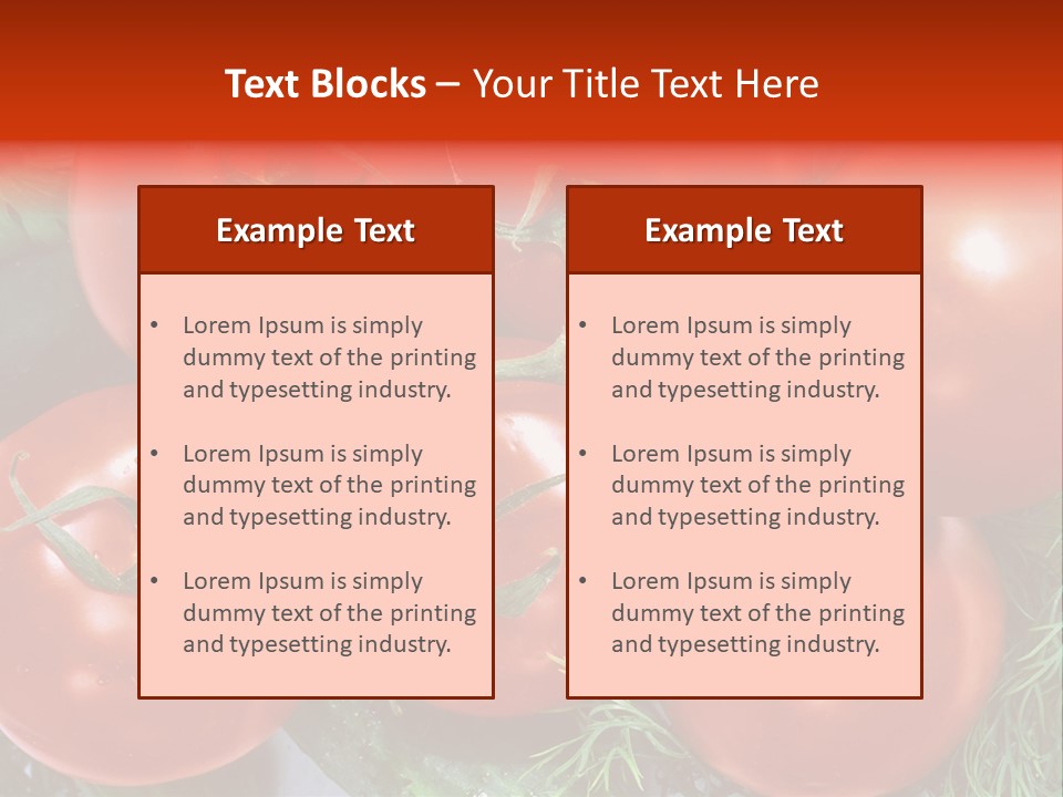 Tomato Branch Close Up PowerPoint Template