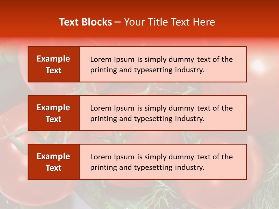 Tomato Branch Close Up PowerPoint Template