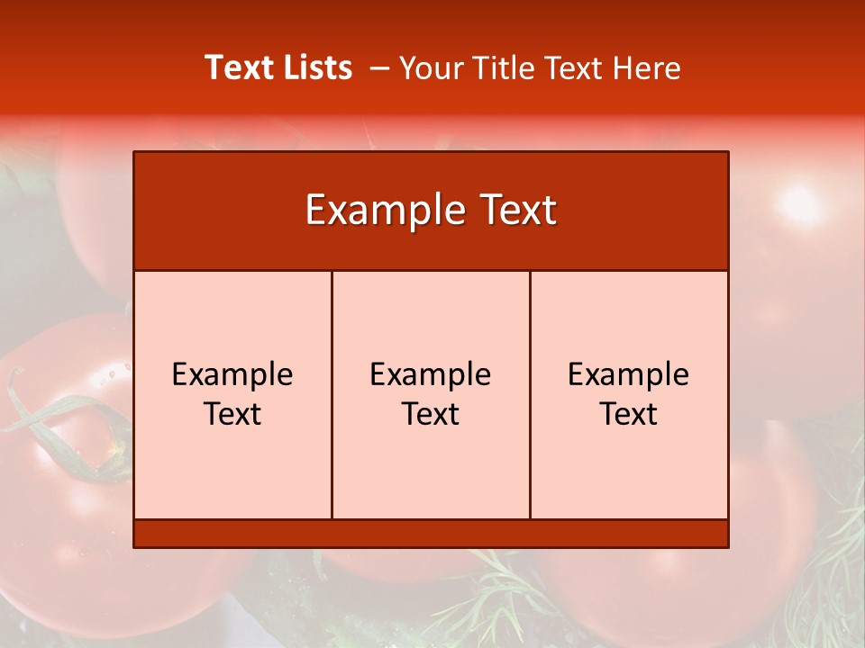 Tomato Branch Close Up PowerPoint Template