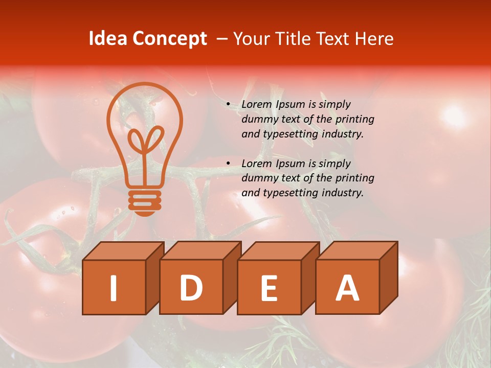 Tomato Branch Close Up PowerPoint Template