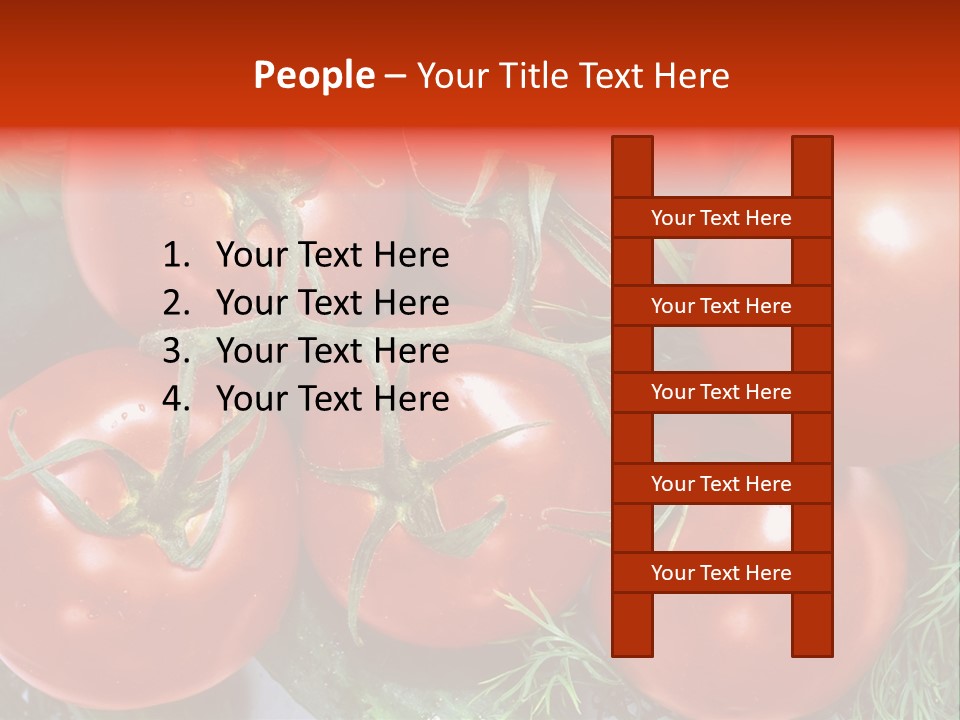 Tomato Branch Close Up PowerPoint Template