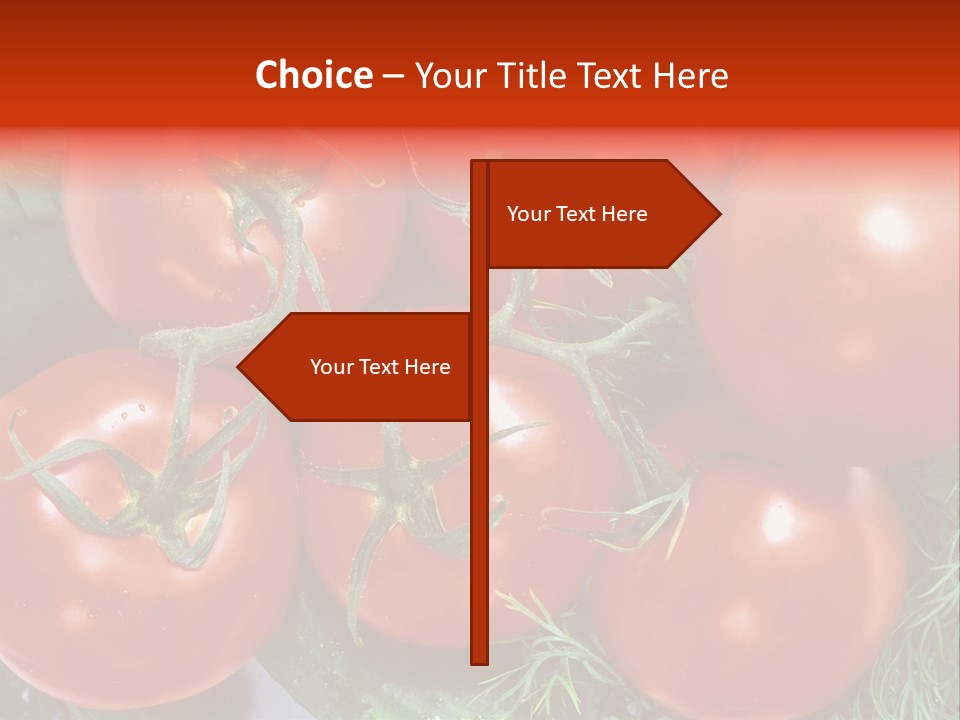Tomato Branch Close Up PowerPoint Template