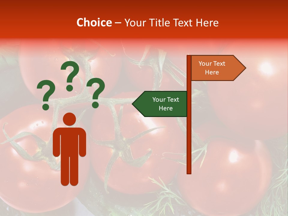 Tomato Branch Close Up PowerPoint Template