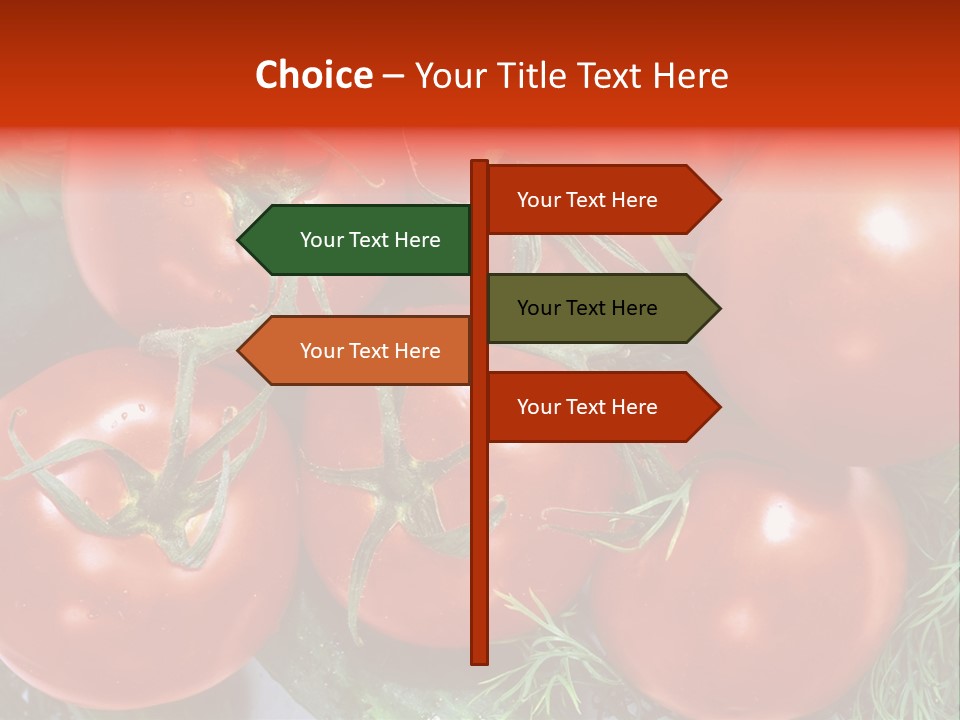 Tomato Branch Close Up PowerPoint Template