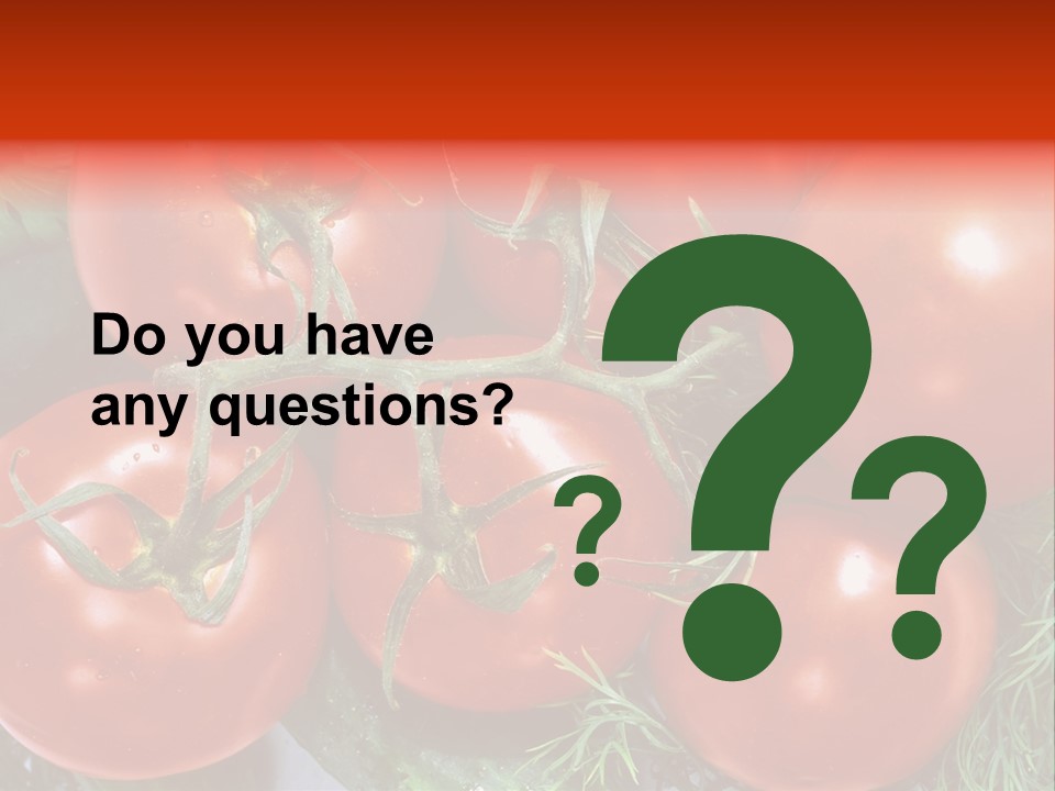 Tomato Branch Close Up PowerPoint Template