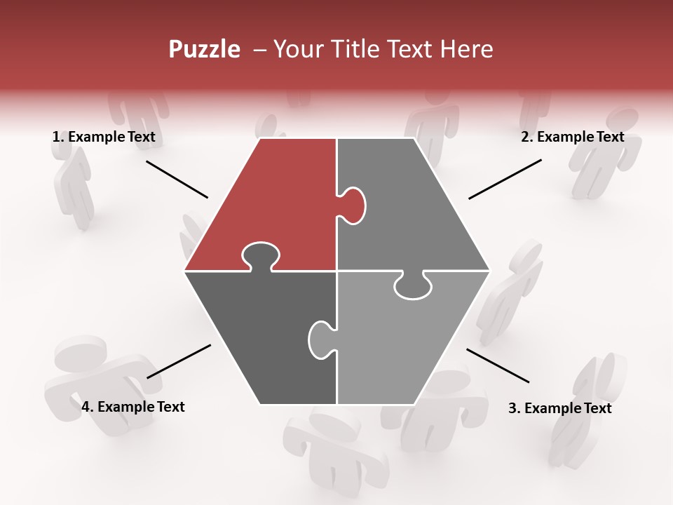 A Group Of People Standing In Front Of A Red Target PowerPoint Template