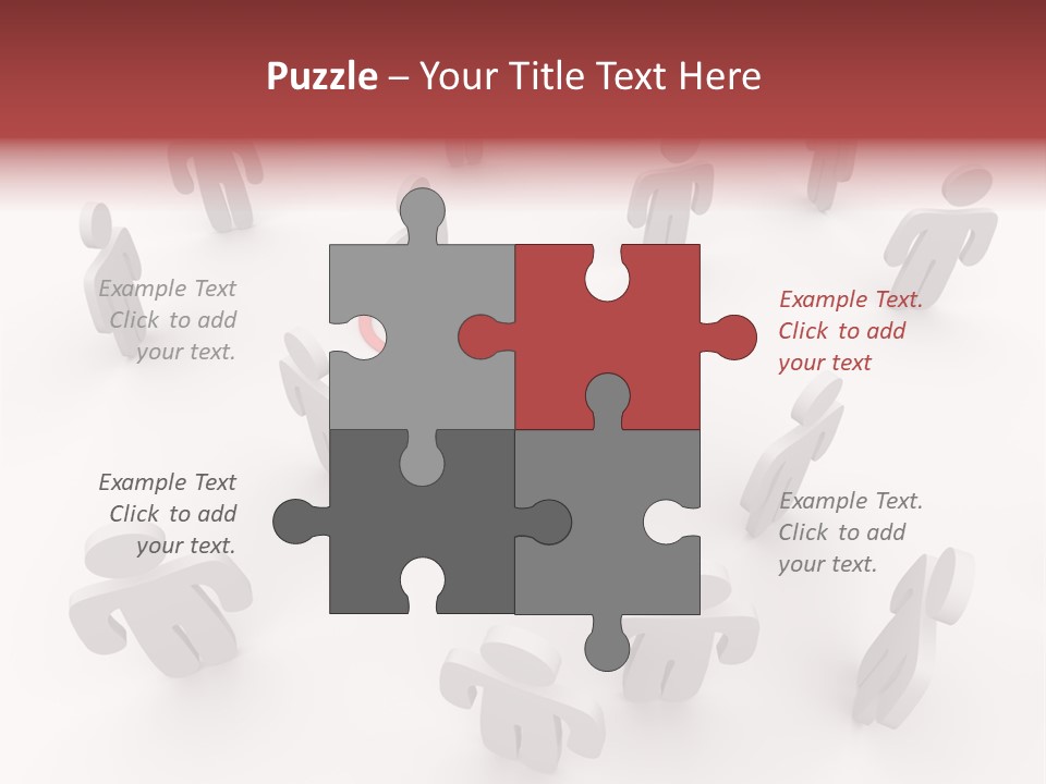 A Group Of People Standing In Front Of A Red Target PowerPoint Template