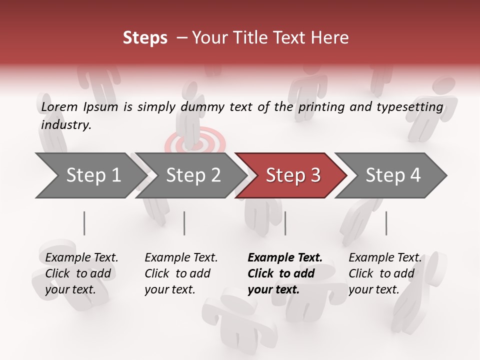 A Group Of People Standing In Front Of A Red Target PowerPoint Template