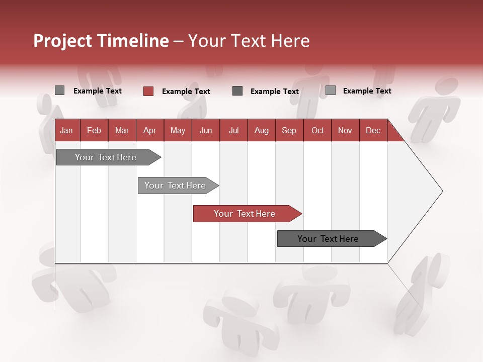 A Group Of People Standing In Front Of A Red Target PowerPoint Template