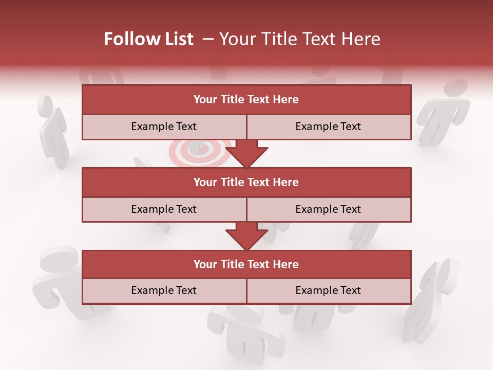 A Group Of People Standing In Front Of A Red Target PowerPoint Template