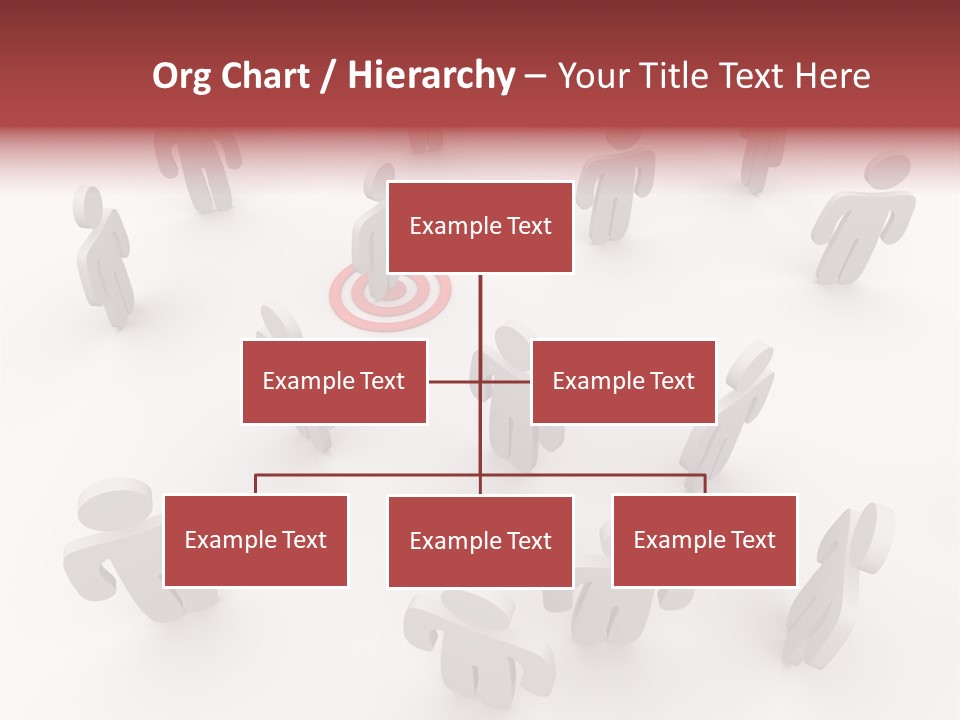 A Group Of People Standing In Front Of A Red Target PowerPoint Template
