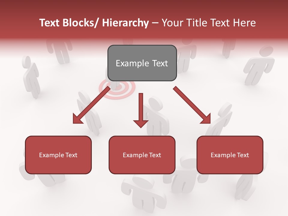 A Group Of People Standing In Front Of A Red Target PowerPoint Template