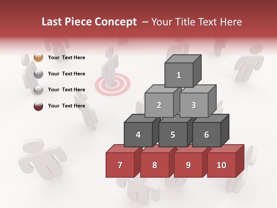 A Group Of People Standing In Front Of A Red Target PowerPoint Template
