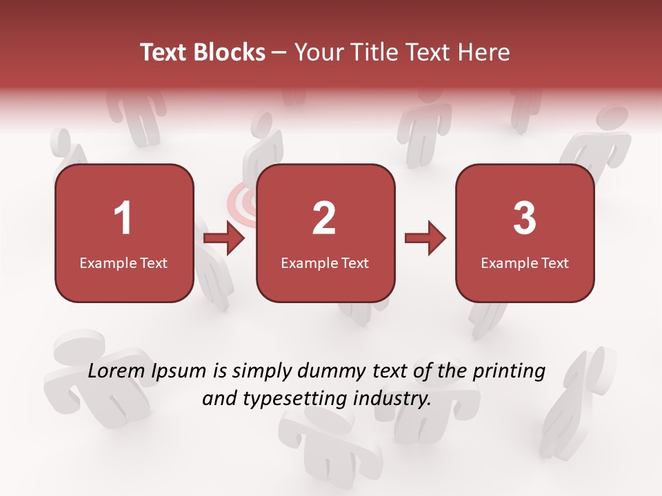 A Group Of People Standing In Front Of A Red Target PowerPoint Template