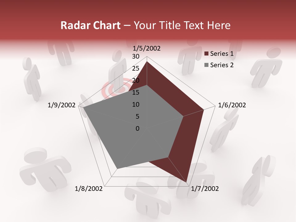 A Group Of People Standing In Front Of A Red Target PowerPoint Template