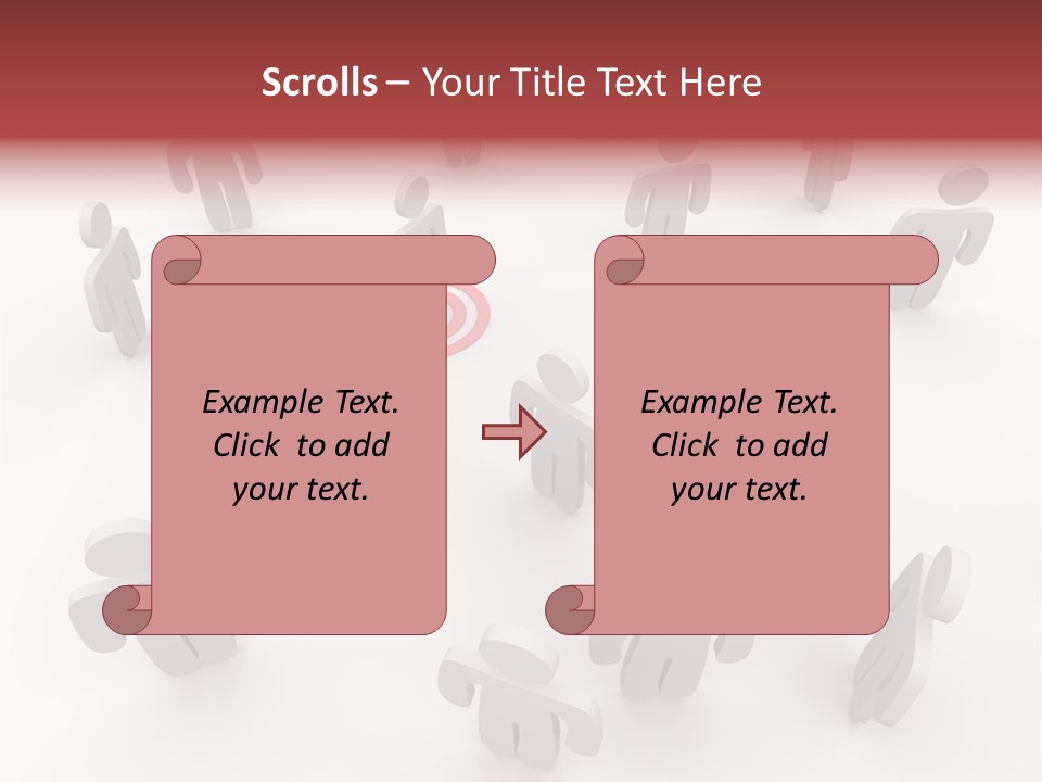 A Group Of People Standing In Front Of A Red Target PowerPoint Template