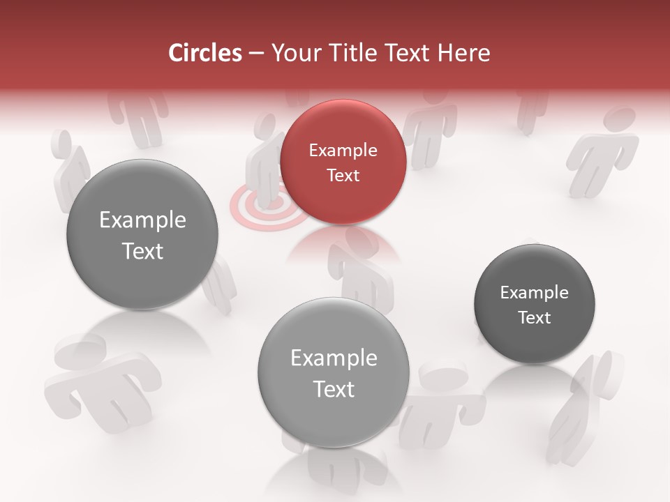 A Group Of People Standing In Front Of A Red Target PowerPoint Template