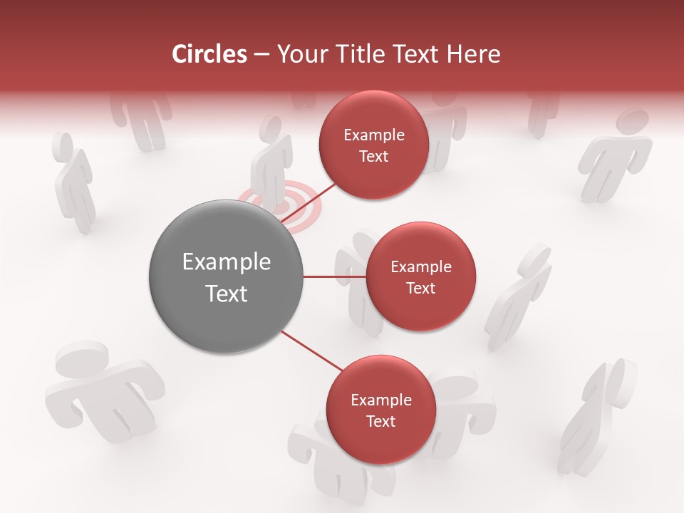 A Group Of People Standing In Front Of A Red Target PowerPoint Template